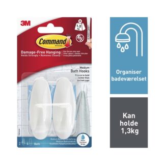 Command, 3M Command, 17081B, hvid, kasse a 6 pakker