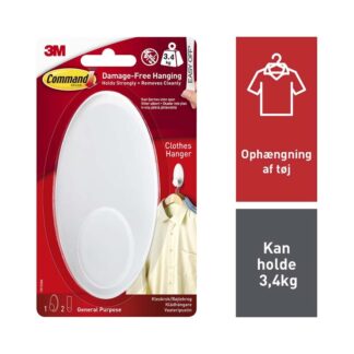 Command, 3M Command, 17019, hvid, kasse a 4 pakker