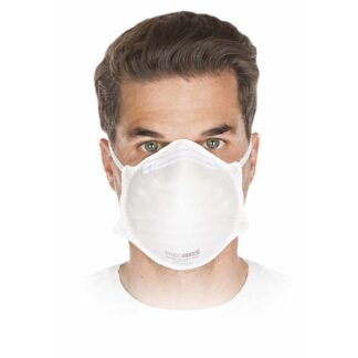 Masker/respirator, FFP2 med ventil, Non-woven, hvid, pakke a 10 stk