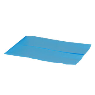 Foringsposer, 18 µm, 620 + 400 x 630 mm, HD-PE, blå, 2 gusset of 200mm, karton a 250 stk, Fødevaregodkendt