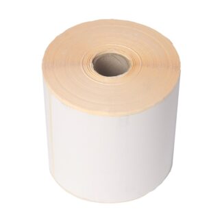 Thermoetiket, Rektangulær, TOP, Udvendig vikling, 105.00 x 220.00 mm, kernediameter: 25 mm, andre syntetiske papirer, Permanent, hvid, rulle a 300 etiketter, FSC Mix Credit