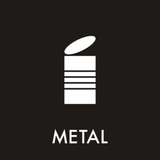 Etiket, Metal, 50x120mm, hvid