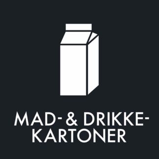 Etiket, Mad- og drikkekartoner, 120x120mm, sort/hvid
