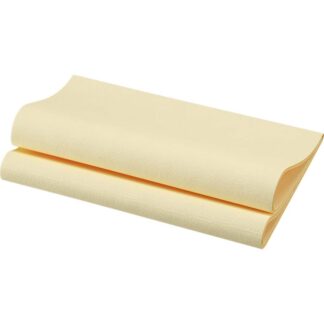 Middagsserviet, Duni, Dunisoft, 1/4-fold, 1 lag, tissue, creme, 400mmx400mm, pakke a 60 stk