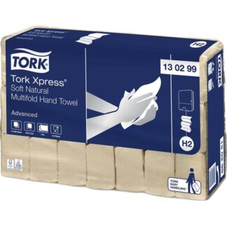 Papirhåndklæder ark, Tork, Advanced, H2, 2 lag, natur, 213mmx240mm, karton a 3750 stk, FSC Mix Credit