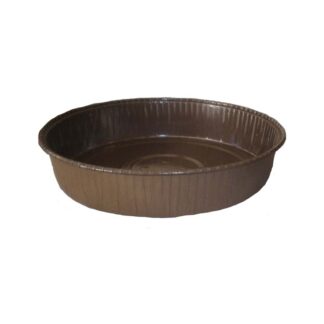 Bageform, Rund, højde 25 mm, indvendig diameter 205.0 mm, Pergamentpapir, brun, pakke med 600 stk, Fødevaregodkendt