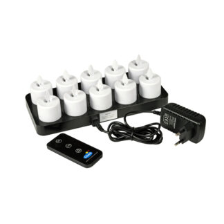 Led lys, Duni, Plastic shell/Electronic part, hvid, 25h, pakke a 10 stk