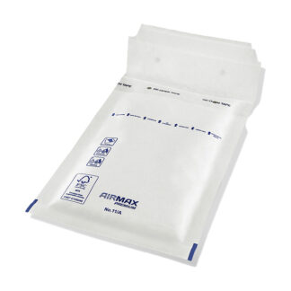 Boblepose, 11/A, 120 x 175 mm, indre dim: 165 x 100 mm, Kort side åben, peel&seel, Skræl og forsegl, hvid, vægt: 0.014 kg, pakke a 200 stk, palle 36 pakker, FSC Mix Credit