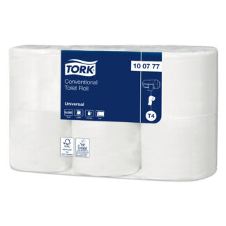 Toiletpapir, Tork, Universal, T4, 2 lag, ubleget x 45.00m, kasse a 42 ruller, FSC Recycled Credit
