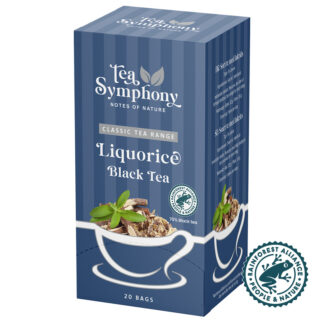 Te, Symphony, Lakrids sort tea, pakke a 20 stk