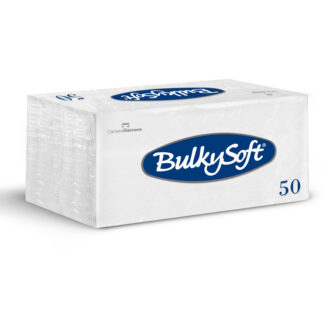 Frokostservietter, BulkySoft, 1/8-Fold, 2 lag, hvid, 330mmx330mm, pakke a 50 stk