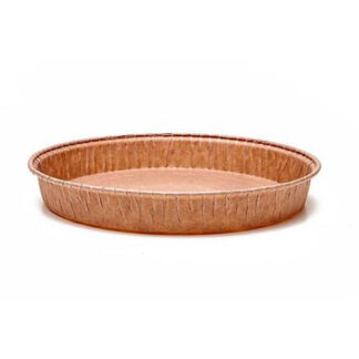 Bageform, Rund, højde 22 mm, indvendig diameter 173.0 mm, Pergamentpapir, brun, pakke a 800 stk, Fødevaregodkendt