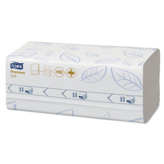 Papirhåndklæder ark, Tork, Premium Extra Soft, 2 lag, hvid, 212mmx240mm, karton a 2700 stk, FSC Mix Credit