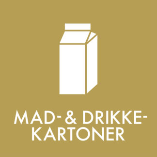 Etiket, Mad- og drikkekartoner, 60x60mm, grøn