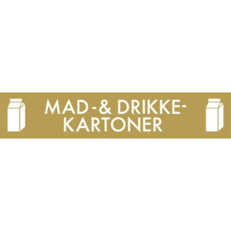 Etiket, Mad- og drikkekartoner, 30x150mm, lysebrun