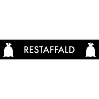 Etiket, Restaffald, 30x150mm, sort