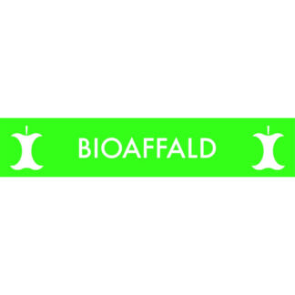 Etiket, Bioaffald, 30x150mm, grøn