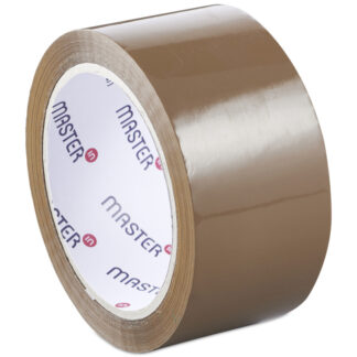 Pakketape, 48 mm, x 66.00 m, 28 µm, kernediameter: 76 mm, håndrulle, PP, Solvent, Støjende, brun, Uden tryk, pakke a 6 ruller krympepakket, kasse a 36 ruller, palle a 2376 ruller