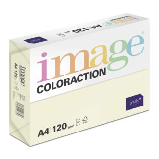 Image, Coloraction, Atoll/pale ivory, Kopipapir, træfri ECF, 120g/m2, 210mm, x 297mm, A4, Smal bane, pakke a 250 ark, FSC Mix Credit