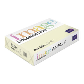 Image, Coloraction, Atoll/pale ivory, Kopipapir, træfri ECF, 80g/m2, 210mm, x 297mm, A4, Smal bane, pakke a 500 ark, FSC Mix Credit EU-miljømærke