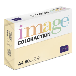Image, Coloraction, Strand/bleg beige, Kopipapir, træfri ECF, 80g/m2, 210mm, x 297mm, A4, Smal bane, pakke a 500 ark, FSC Mix Credit