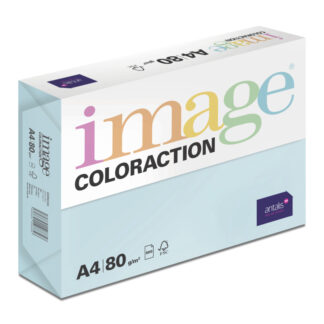Image, Coloraction, Bermuda/blå, Kopipapir, træfri ECF, 80g/m2, 210mm, x 297mm, A4, Smal bane, pakke a 500 ark, FSC Mix Credit EU-miljømærke