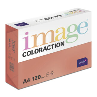 Image, Coloraction, Chile/Deep Red, Kopipapir, træfri ECF, 120g/m2, 210mm, x 297mm, A4, Smal bane, pakke a 250 ark, FSC Mix Credit