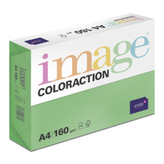 Image, Coloraction, Dublin/deep green, Kopipapir, træfri ECF, 160g/m2, 210mm, x 297mm, A4, Smal bane, pakke a 250 ark, FSC Mix Credit