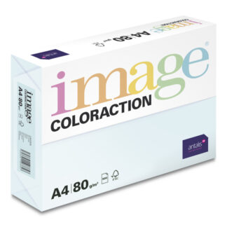 Image, Coloraction, Lagoon/pale blue, Kopipapir, træfri ECF, 80g/m2, 210mm, x 297mm, A4, Smal bane, pakke a 500 ark, FSC Mix Credit EU-miljømærke