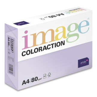 Image, Coloraction, Tundra/bleg lilla, Kopipapir, træfri ECF, 80g/m2, 210mm, x 297mm, A4, Smal bane, pakke a 500 ark, FSC Mix Credit EU-miljømærke