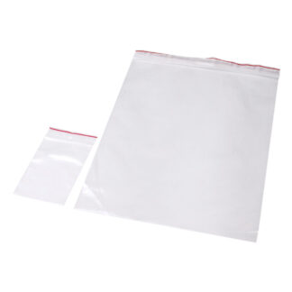 Lynlåspose, Grippie, 50 µm, 55 x 65 mm, LD-PE, Transparent, Uden tryk, lynlåslukning, pakke a 1000 stk, Fødevaregodkendt