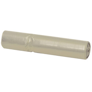 Affaldssække, 53 µm, 750 x 1150 mm, genanvendt LDPE, transparent, 125 l, rulle a 10 poser