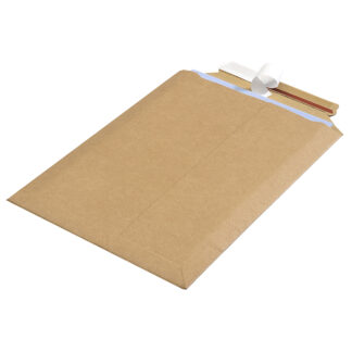 Bølgepap kuvert, Suprawell, 234 x 330 mm, Kvadratisk, med selvklæbende flap, selvklæbende lukning, afrivnin, Bølgepap, B-flute, brun, vægt: 0.064 kg, bundt a 100 stk, palle a 3600 stk, FSC Mix 70%