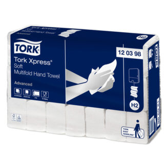 Papirhåndklæder ark, Tork, Advanced, H2, 2 lag, hvid, 212mmx255mm, karton a 3780 stk, FSC Mix Credit