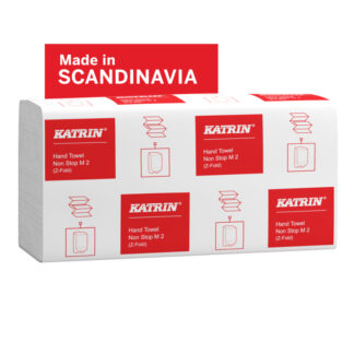 Papirhåndklæder ark, Katrin, Classic, 2 lag, hvid, 203mmx240mm, karton a 3000 stk