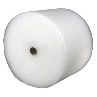 Coated boblefolie, 750 mm x 100.00 m, 2 lag, COEX-film, hvid translucent, Lille boble, pose a 2 ruller