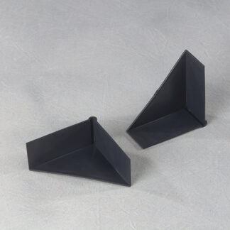 Kant og Hjørnebeskyttelse, 3D-hjørne, 2.000 mm, 70 x 28 mm, længde: 70 mm, polyethylen, sort, karton a 1000 stk, palle a 20 kartoner