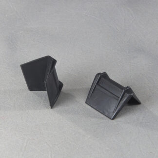 Kant og Hjørnebeskyttelse, 3D-hjørne, 2.000 mm, 30 x 30 mm, længde: 50 mm, polyethylen, sort, karton a 1200 stk, palle a 42 kartoner