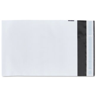 Coex Forsendelsespose, 75 µm, 1000 x 1230 mm, genanvendt LDPE, sort/hvid, permanent tape lukning, karton a 100 stk