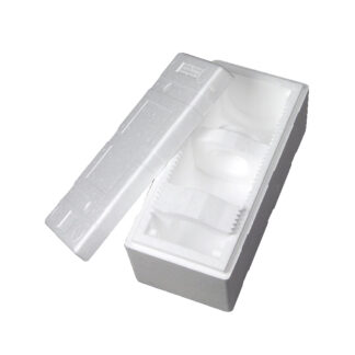 EPS skum, 365 x 130 x 120 mm, PS, hvid, pakke a 28 enheder, palle a 4 pakker, pakke med 112 stk