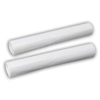 Affaldssække, 53 µm, 700 x 1100 mm, genanvendt LDPE, hvid, 100 l, rulle a 10 poser
