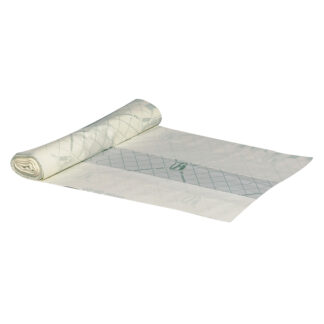 Affaldssække, 18 µm, 820 x 1050 mm, biobaseret, grøn, 125 l, rulle a 20 stk, kasse a 12 ruller