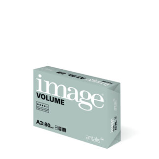 Image, Volume, hvid, Kopipapir, træfri ECF, 80g/m2, 420mm x 297mm, A3, Bred bane, pakke a 500 ark, 70% PEFC Certified EU-miljømærke