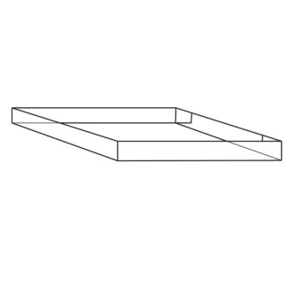 Container, indre dim: 800 x 600 x 100 mm, 1-lags, C-flute, 4.000 mm, FEFCO 0451, brun, Overdel/Underdel, bundt a 20 stk, palle a 200 stk, FSC Mix Credit