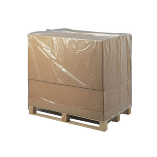 Plasthætte, 50 µm, 600 + 500 x 1200 mm, LD-PE, transparent, 2 fals på 250mm, karton a 100, Fødevaregodkendt