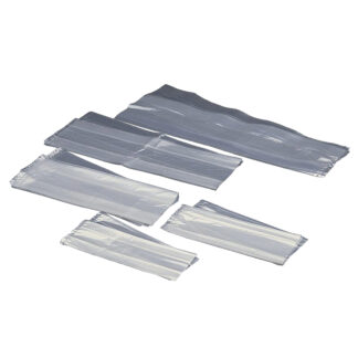 Plastikpose, 25 µm, 90 + 25 x 230 mm, LD-PE, klar, karton a 1000 stk, Fødevaregodkendt