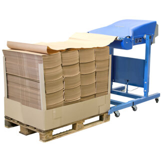 Støddæmpende papir, PadPak LC paper bulk, 1 lag, 90 g/m2, 762 mm x 300.00 m, Genanvendt kraft, brun, Rulle, palle a 24 stk