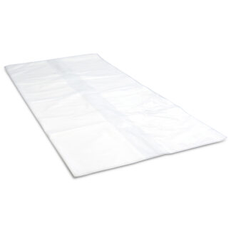Krympehætte, Sidefalset, 100 µm, 1400, 1170 mm x 2300 mm, LD-PE, biaksial, Standardbeskyttelse, transparent, rulle a 50 stk