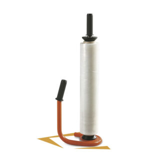 Dispenser til strækfilm, 400 - 500 mm, til håndholdt brug, orange, til håndstrækfilm, 50 mm, vægt: 1.720 kg, palle a 50 stk, DSRTWB