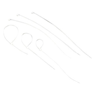 Kabelbinder, 175 mm, nylon/polyamid, transparent white, pakke a 1000 stk, barlok 175mm